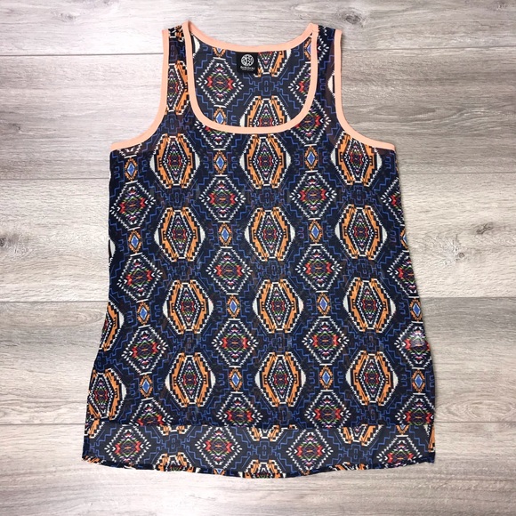 NWOT Bobeau Sleeveless Semi Sheer Tank Blouse Size Small - Picture 3 of 9